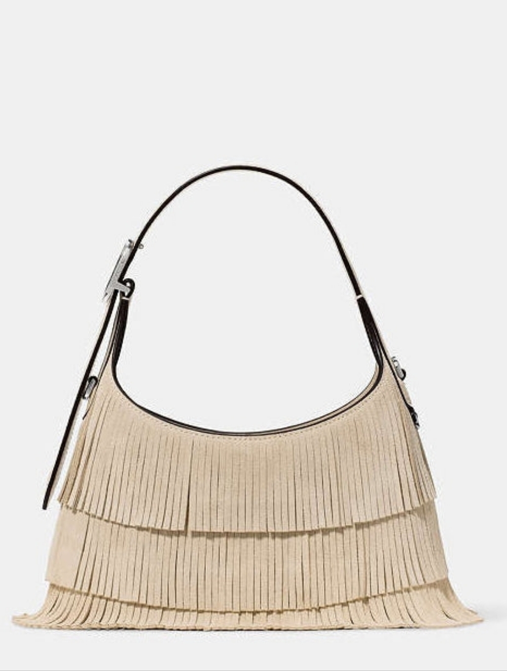 NWT Kate Spade 454 Suede Fringe Mini Crossbody Bag - Light Sand